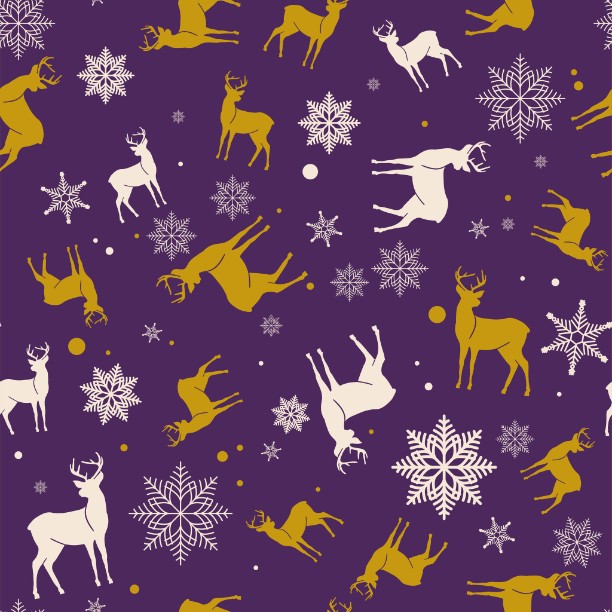Holiday Reindeer Purple